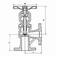 J44F46角式襯氟截止閥(圖1)